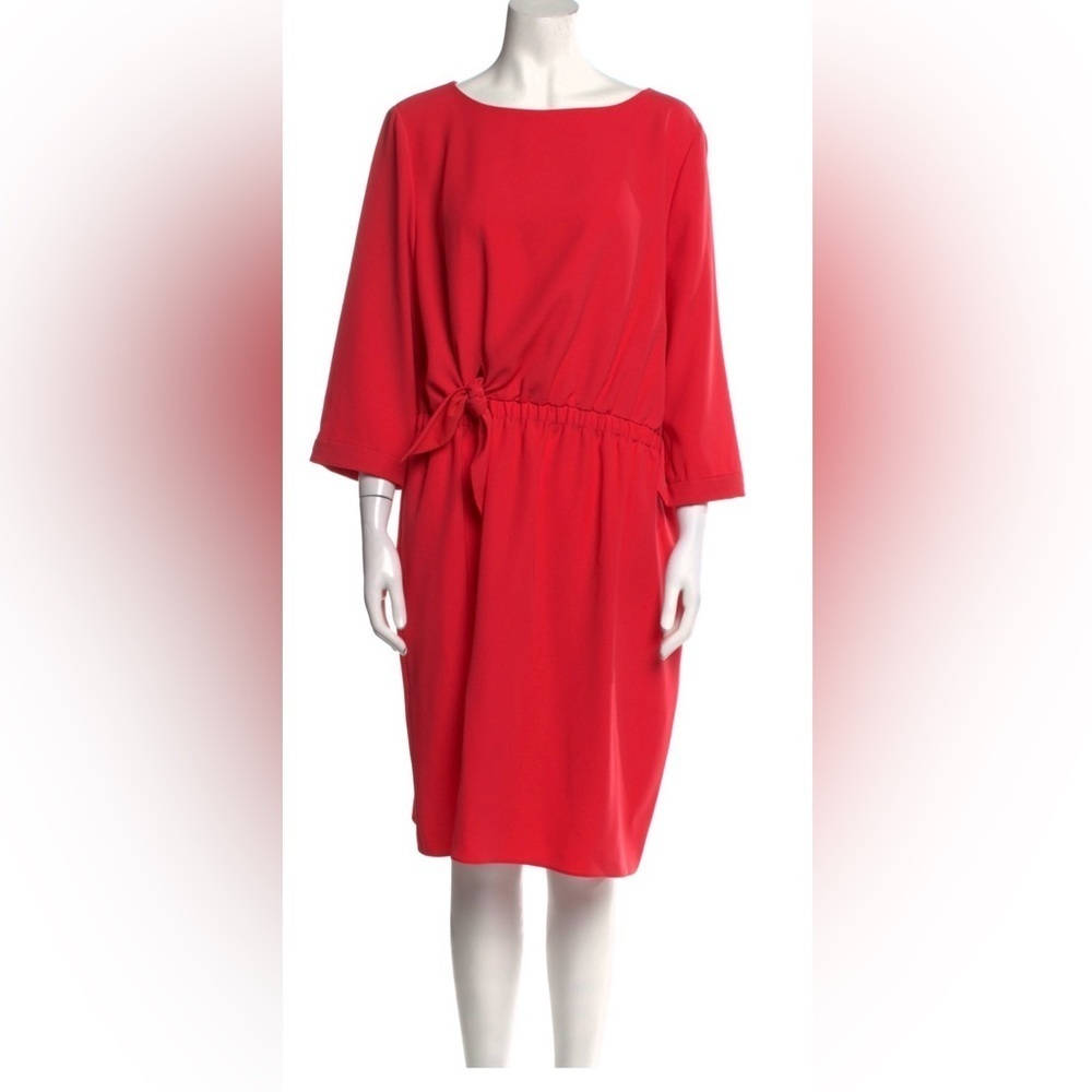 Bateau Neckline Knee-Length Emporio Armani Red Dress SZ 8 Italian 40 NWT